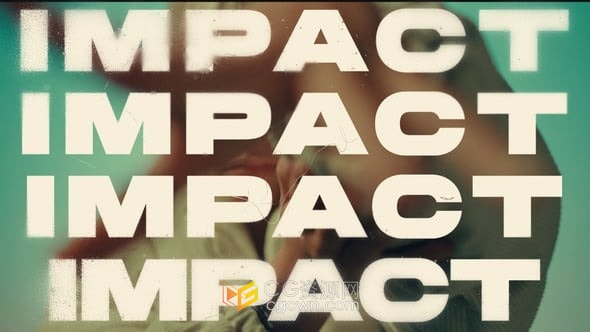 都市摇滚风格快节奏大字文本动画动态开场白-AE模板