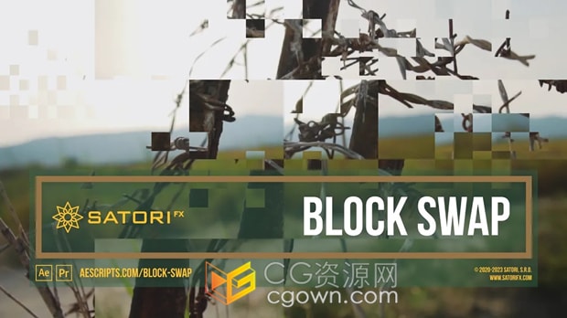 AE/PR插件Block Swap 1.5.1 Win&Mac版本生成像素块马赛克图像视觉特效动画