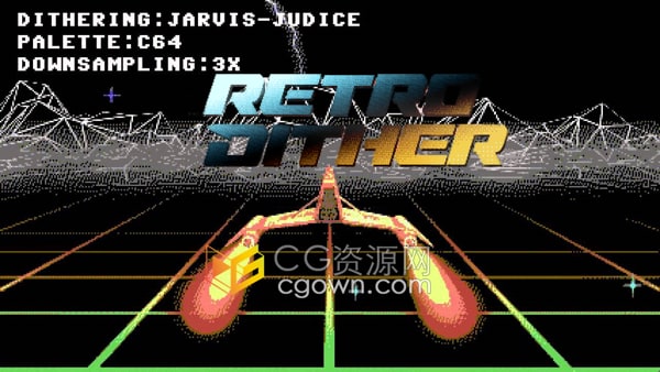 AE 2025插件RetroDither v1.10复古游戏机8bit比特像素风格化