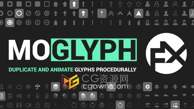 AE脚本Moglyph FX V2.04图形复制克隆路径MG动画