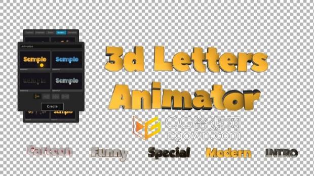 AE脚本3D Letters Animator 1.0创建三维文字标题动画