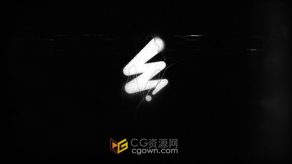 失真效果杂乱噪点故障LOGO动画视频片头-AE模板