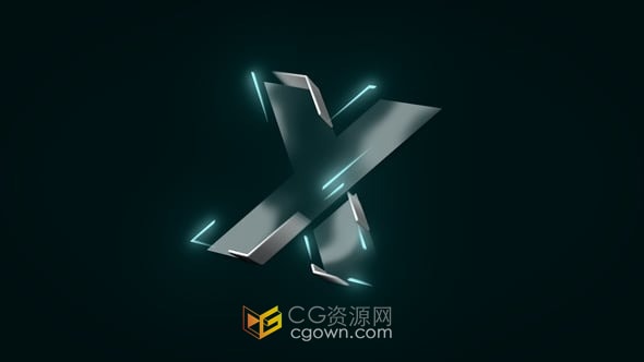 4K分辨率LOGO轮廓发光演绎视频片头AE模板