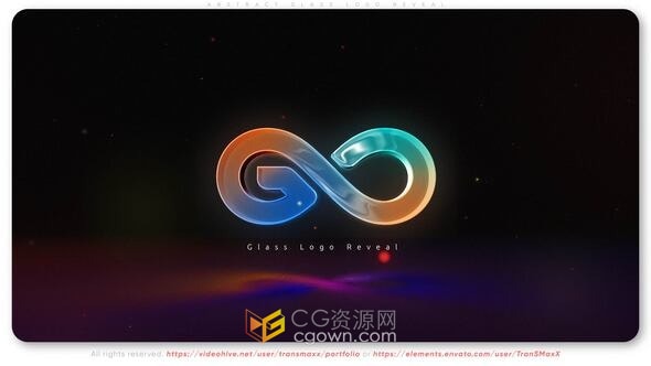 玻璃材质反射效果LOGO演绎视频片头-AE模板