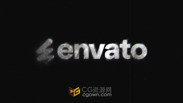 污垢复古油漆纹理失真故障视频片头动画-AE模板