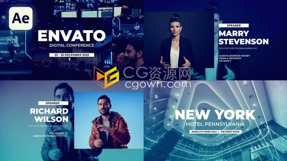 公司活动宣传培训研讨会介绍视频-AE模板下载