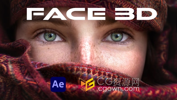 Face 3D v1.1.0 AE脚本照片转三维效果摄像机空间视差动画