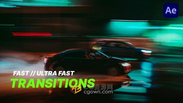 4K超高清100+标准快速超快速3个类别的专业无缝转场-AE模板