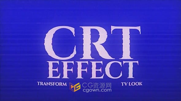 AE模板-CRT老电视效果怀旧复古信号损坏故障VHS音乐视频叠加元素