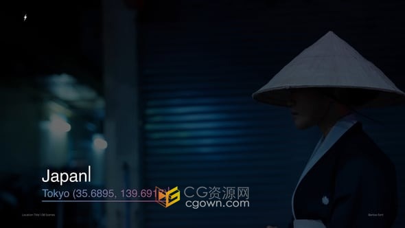 位置信息文字标题动画效果AE模板下载