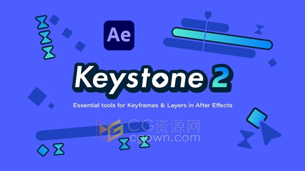 AE脚本Keystone v2.0.5动画关键帧编辑和图层控制工具