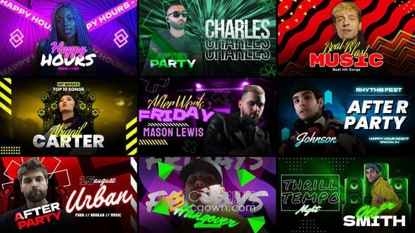 定格画面介绍活动嘉宾人物动画视频-AE模板下载