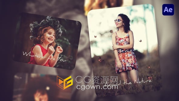 美好回忆幸福时刻纪念幻灯片照片视频相册动画-AE模板