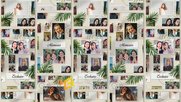 竖屏效果照片幻灯片短视频相册AE模板下载