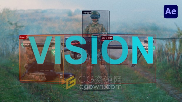 AE插件AI智能检测移动物体框选实现科幻效果Baskl Vision V1.0.3