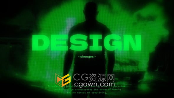 6个4K分辨率复古绿屏幕效果文字标题动画-AE模板