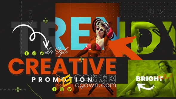 时尚潮流引领生活方式创意宣传片视频-AE模板