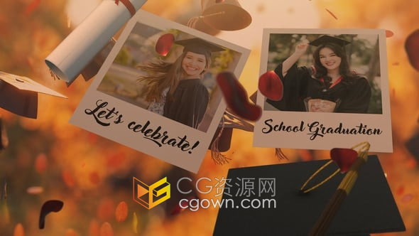 毕业季照片幻灯片制作视频相册动画-AE模板