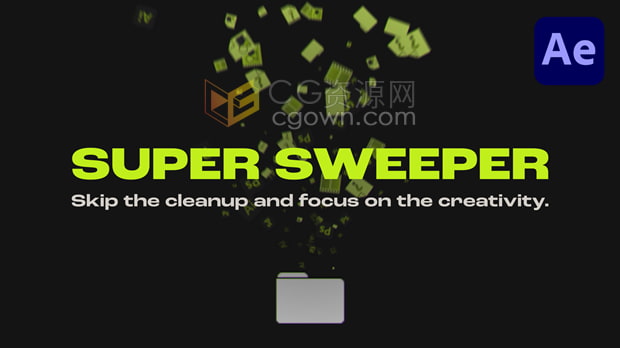 AE脚本Super Sweeper 1.0.0工程项目文件合成整理工具