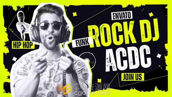 现场音乐节促销艺术家表演宣传介绍视频-AE模板