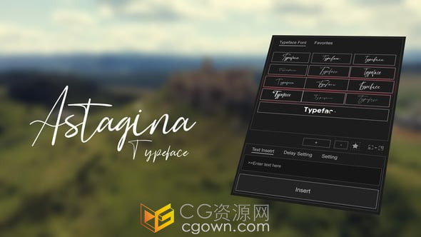 Animated Typeface AE脚本手写英文字体动画模板