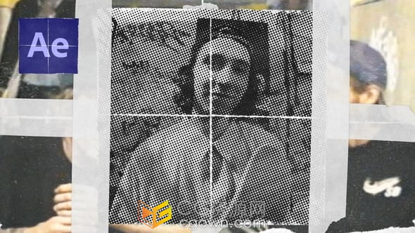 12种纸裂过渡效果纸张撕裂转场特效包-AE模板