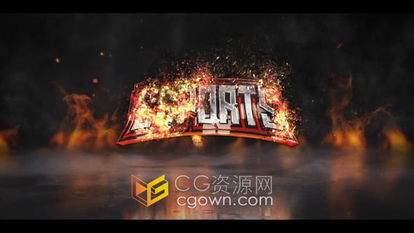 爆炸燃烧火焰特效LOGO视频片头带插件原版工程-AE模板