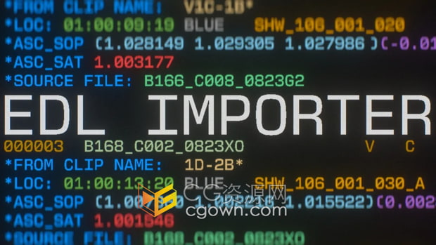 AE脚本EDL Importer v1.0.0直接导入非线性视频编辑EDL文件