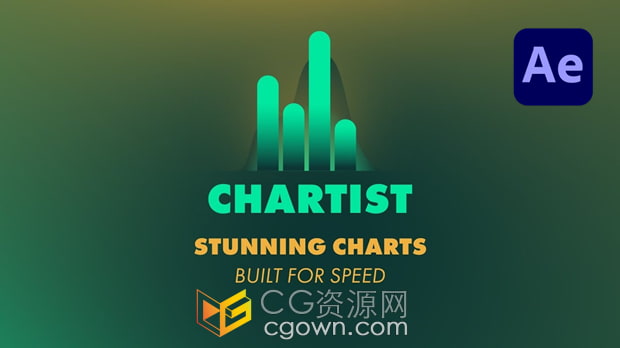 AE脚本Chartist 1.0生成条形图折线图信息图表动画+视频教程
