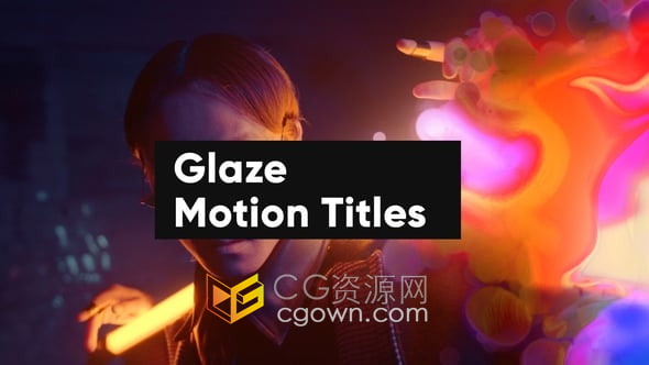 创意边框遮罩动画介绍文字标题视频AE模板Glaze Motion Titles