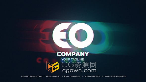 rgb拆分快速故障logo片头片尾动画免费下载ae模板