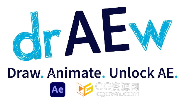 AE脚本drAEw v1.0.004手绘制作形状图层MG动画+视频教程
