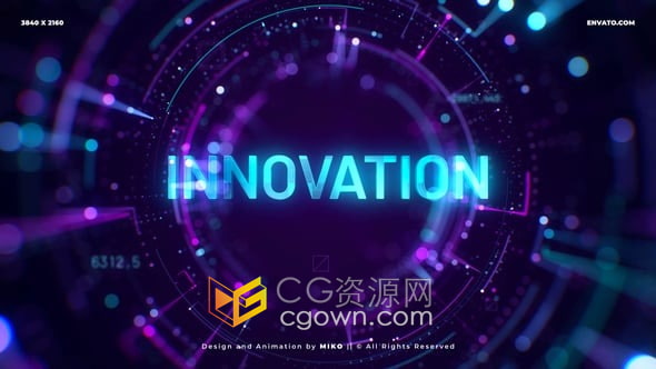 隧道纵深感高科技标题logo动画视频开场-AE模板