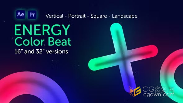 动态设计同步文本动画高能排版开场视频片头-AE与PR模板