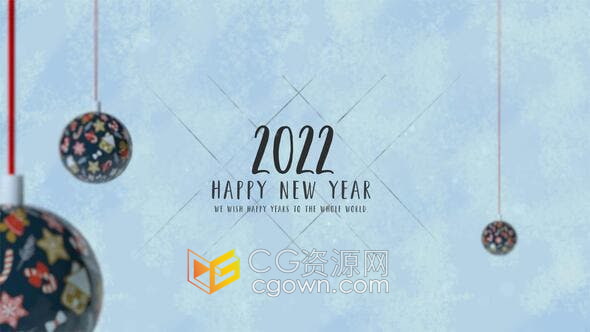 PR模板-彩色游乐场动画场景揭示圣诞新年节日片头