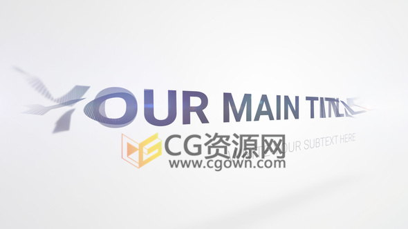 Premiere预设文字明亮优雅炫耀翻转旋转动画-PR模板下载