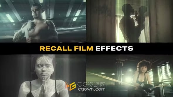 闪烁迷幻回忆电影效果24个Recall主题元素叠加-PR模板