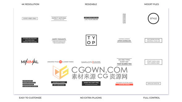 20组采访视频文字标题字幕动画效果-PR预设+AE工程模板下载