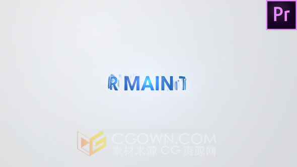 明亮闪光翻转折叠旋转公司文字LOGO动画片头视频-PR模板下载