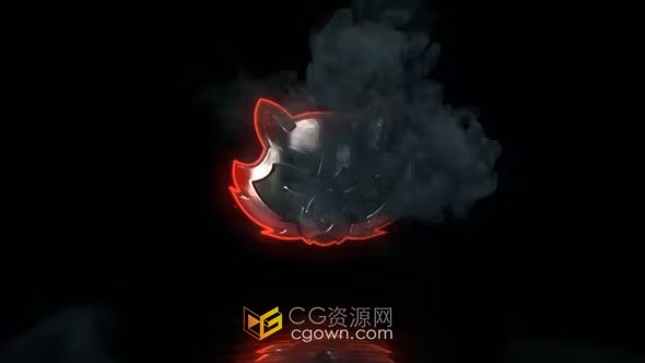 神秘感烟雾消失动画演绎闪亮物体标志片头-PR模板