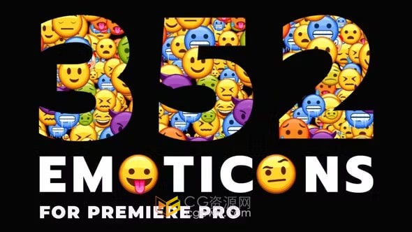 352个动画表情符号表情包世界各国旗帜emojis-PR模板