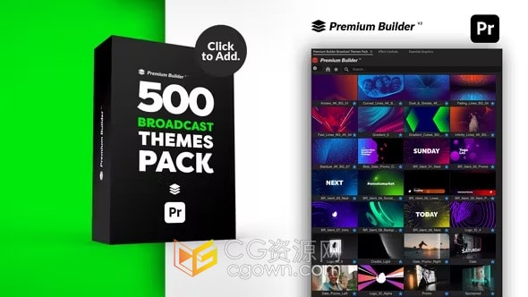 Premiere脚本视频制作广播主题包装PR模板预设包500+
