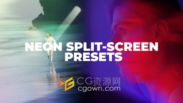 PR预设- 6个独特的艺术重影霓虹灯分屏效果预设免费下载