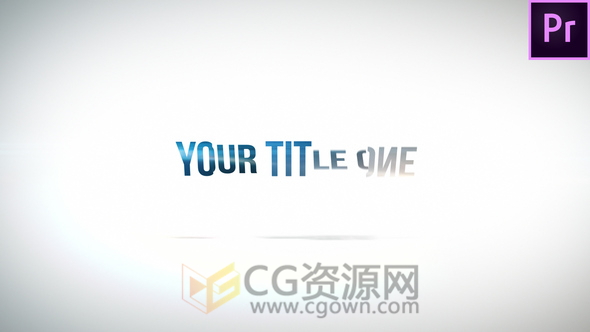 Premiere预设文件明亮文字翻转动画效果宣传标题视频-PR模板下载