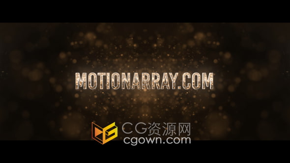 PR模板-闪亮文字动画金色标题党政主题颁奖典礼晚会预告片文本介绍