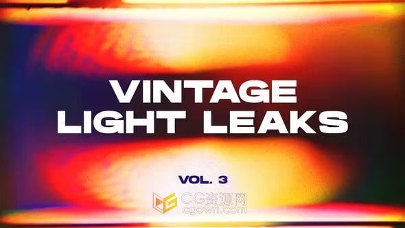 15个复古胶片带漏光过渡Vintage Light Leaks Transitions VOL. 3-PR模板