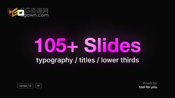 105+基本版式非常实用的可定制创意标题文本字幕动画-AE与PR模板