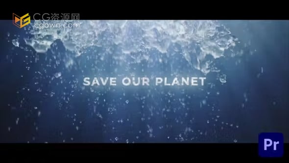 PR模板-深水下生态海洋主题公益宣传片水标题预告片