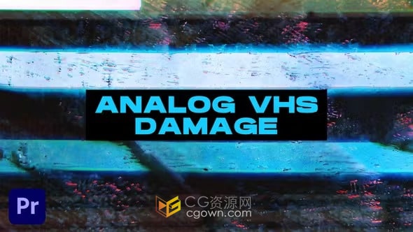15个模拟VHS损坏转场-PR过渡模板免费下载