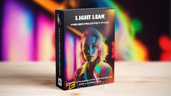 PR模板-8种漏光动画过渡元素Light Leaks Transition Pack